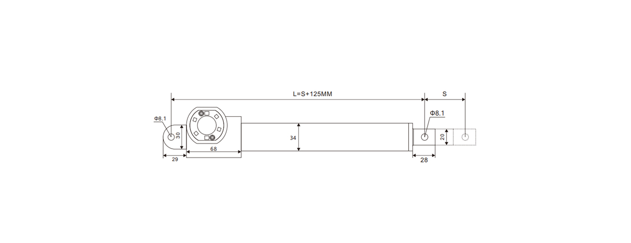 Self Locking Electric Telescoping Linear Actuator Dc V Mm Dhla L V